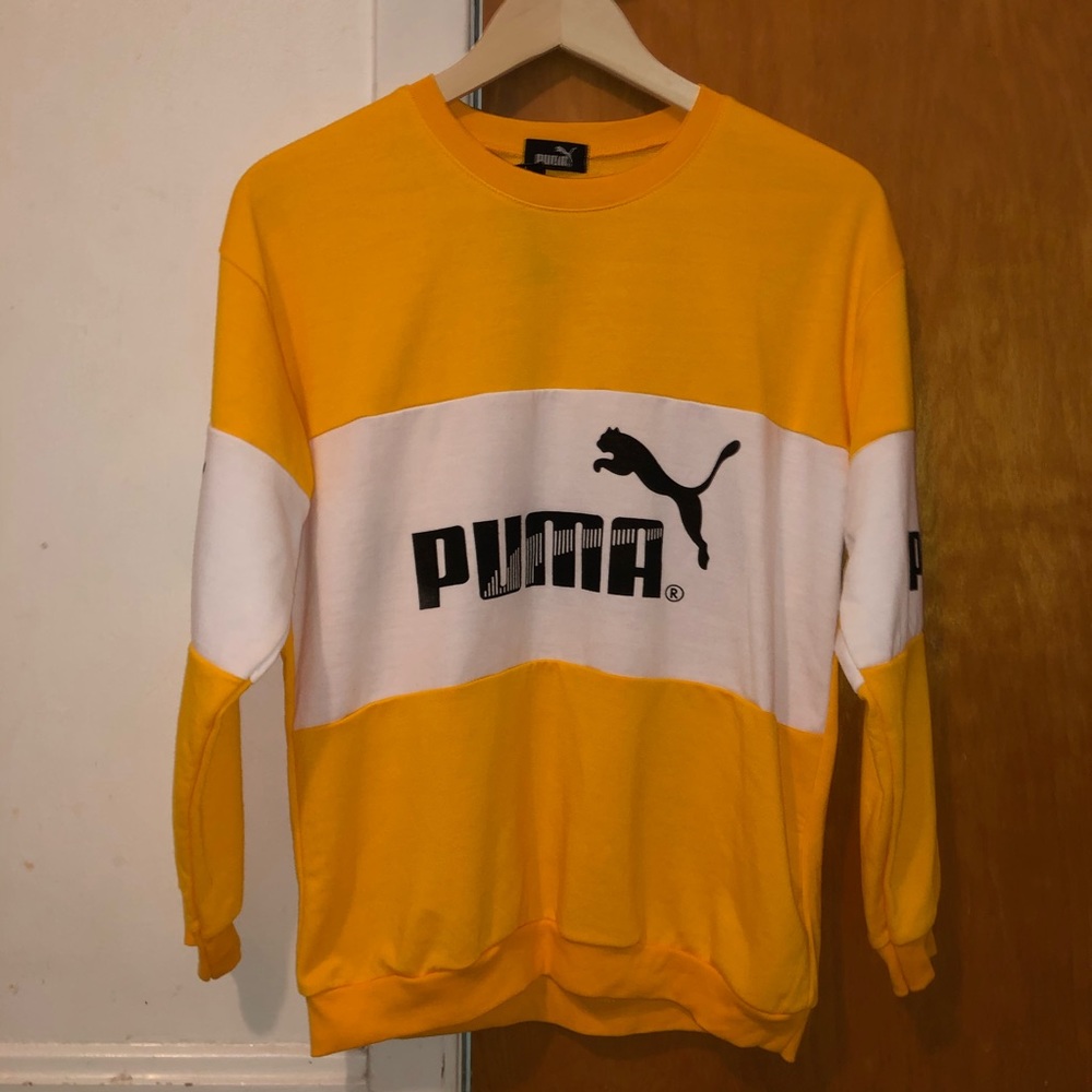 ‼️SOLD‼️Yellow Puma Sweatshirt